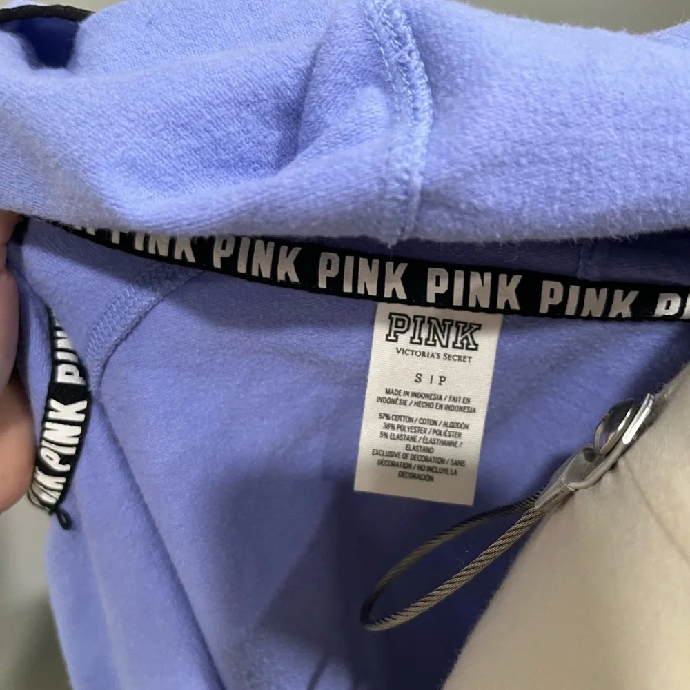 Victoria’s Secret PINK Asymmetrical‎ Full Zip Jacket Hoodie Lavender - Picture 9 of 9